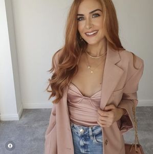 ZARA SATIN EFFECT BUSTIER BODYSUIT DUSTY ROSE PINK S,M,L NWT